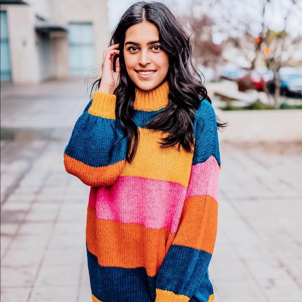 Color block sweater